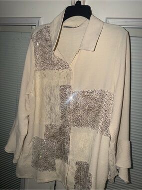Origami sparkle top
